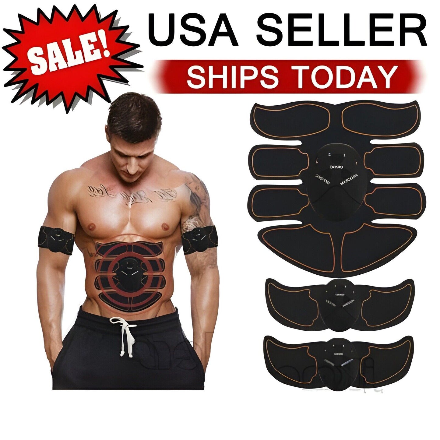 Electric Muscle Toner Machine ABS Toning Belt Simulation Fat Burner Belly Shaper